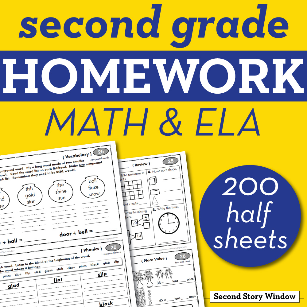 homework for 2nd standard