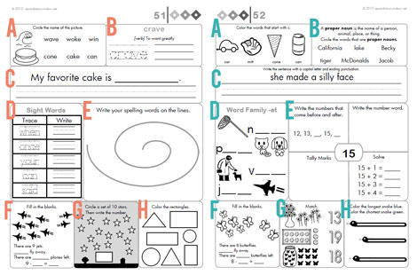 1st Grade Common Core Aligned Morning Work from Second Story Window