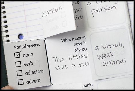 Acquiring Vocabulary with an Interactive Vocabulary Notebook