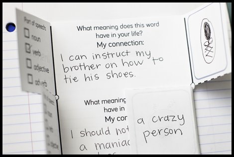 Acquiring Vocabulary with an Interactive Vocabulary Notebook