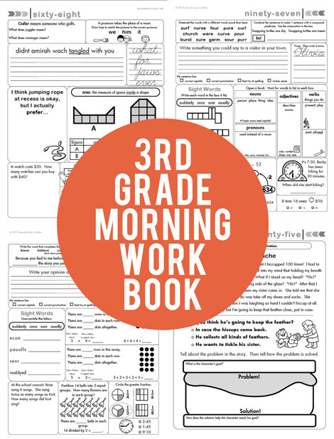 3rd Grade Common Core Aligned Morning Work - spiral review for the whole year!