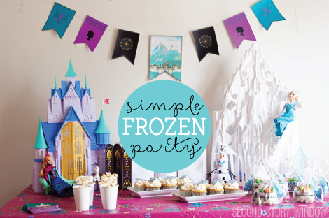 Frozen Inspired Birthday Party Invitation and Decor