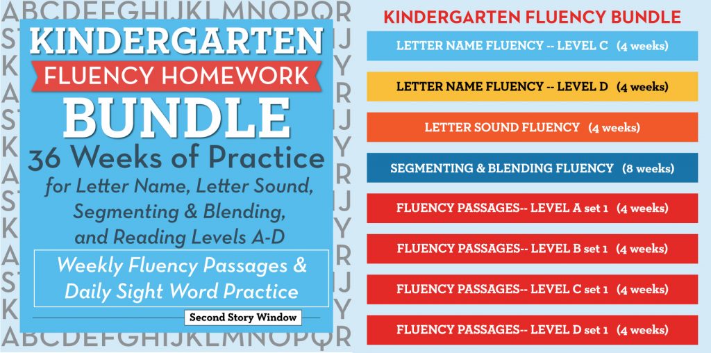 Kindergarten Fluency Bundle