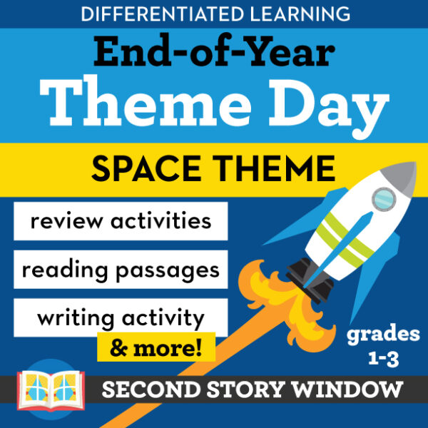 Space Theme Day Differentiated End of Year Review Activities
