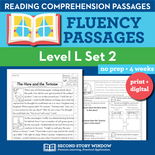 Reading Fluency Homework Level L Set 2