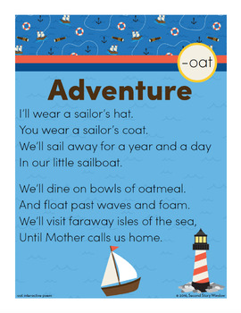 Adventure - oat Word Family Poem of the Week - Long Vowel O Fluency Poem - Image 2