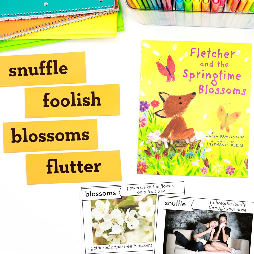 Fletcher and the Springtime Blossoms Vocabulary Spring Read Aloud