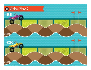 Bike Trick Sounds of K Phonics Game - Words Their Way Game - Image 2