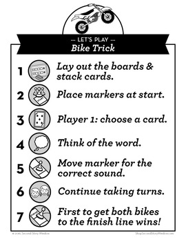 Bike Trick Sounds of K Phonics Game - Words Their Way Game - Image 4