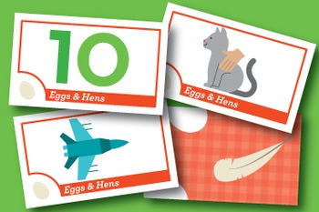 Eggs & Hens Short E Word Families Phonics Game - Words Their Way Game - Image 3