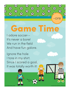 Game Time - ore Word Family Poem of the Week - R-Controlled Vowel Fluency Poem - Image 2