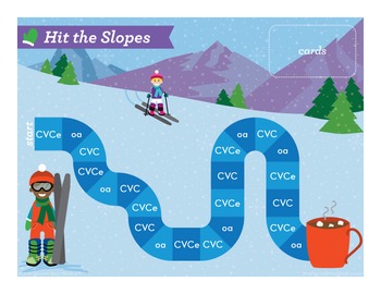 Hit the Slopes short o, CVCe, oa Phonics Game - Words Their Way Game - Image 2