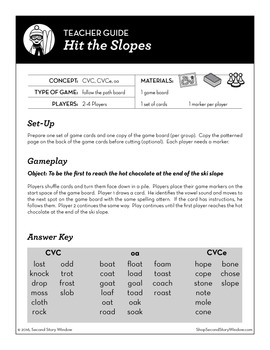 Hit the Slopes short o, CVCe, oa Phonics Game - Words Their Way Game - Image 4