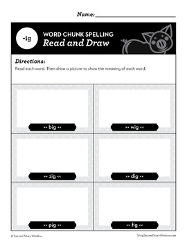 -Ig Word Family Worksheets No Prep Short Vowel I Chunk Spelling - Image 4