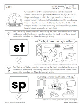 Letter Sound Consonant Blend Fluency Practice Level D Set 1 - Image 2