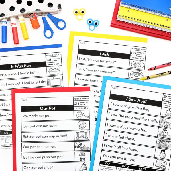 Decodable Passages Reading Fluency and Sight Word Practice Level C Set 4 - Image 5