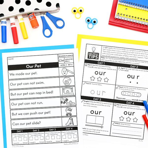 Decodable Passages Reading Fluency and Sight Word Practice Level C Set 4 - Image 2