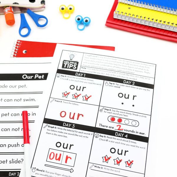 Decodable Passages Reading Fluency and Sight Word Practice Level C Set 4 - Image 4