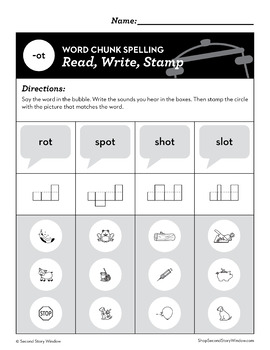 -Ot Word Family Worksheets No Prep Short Vowel O Chunk Spelling - Image 2
