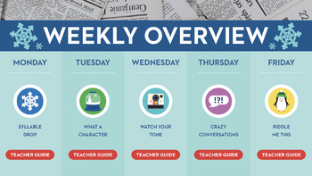 Winter Reading Fluency in a Flash 4th Grade • Digital Fluency Mini Lessons - Image 2