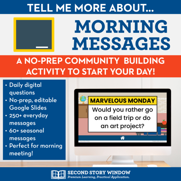 2nd Grade Classroom Morning Messages Slides and Printables Bundle for Morning Meeting - Image 2