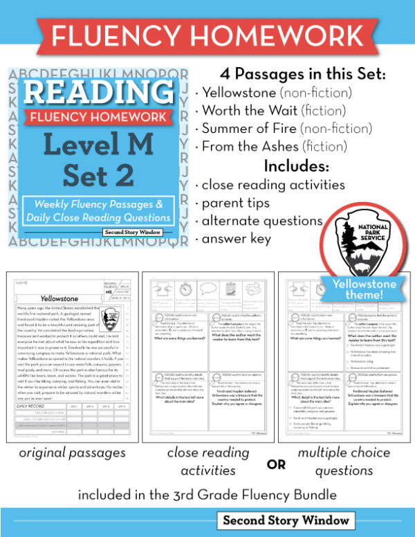 Reading Fluency Homework Level M Set 2 - Image 5