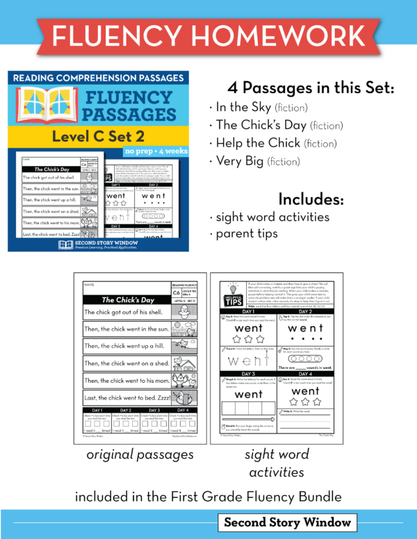Decodable Passages Reading Fluency and Sight Word Practice Level C Set 2 - Image 8