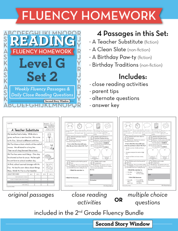 Reading Fluency Homework Level G Set 2 - Image 5