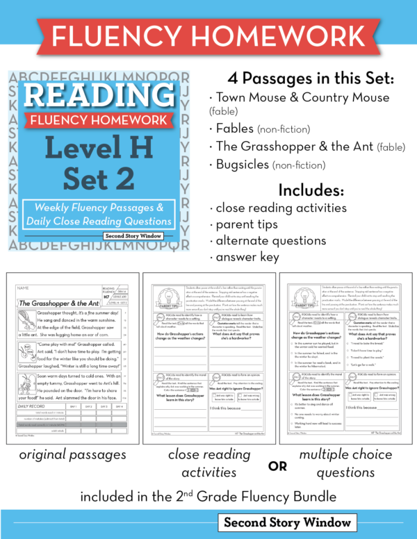 Reading Fluency Homework Level H Set 2 - Image 5