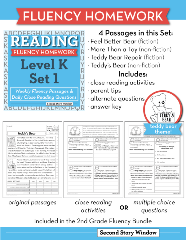 Reading Fluency Homework Level K Set 1 - Image 4