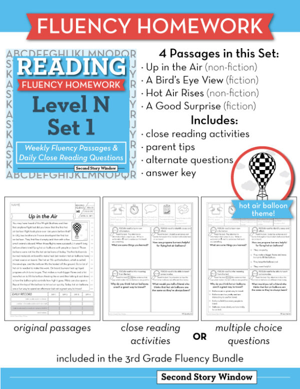 Reading Fluency Homework Level N Set 1 - Image 5