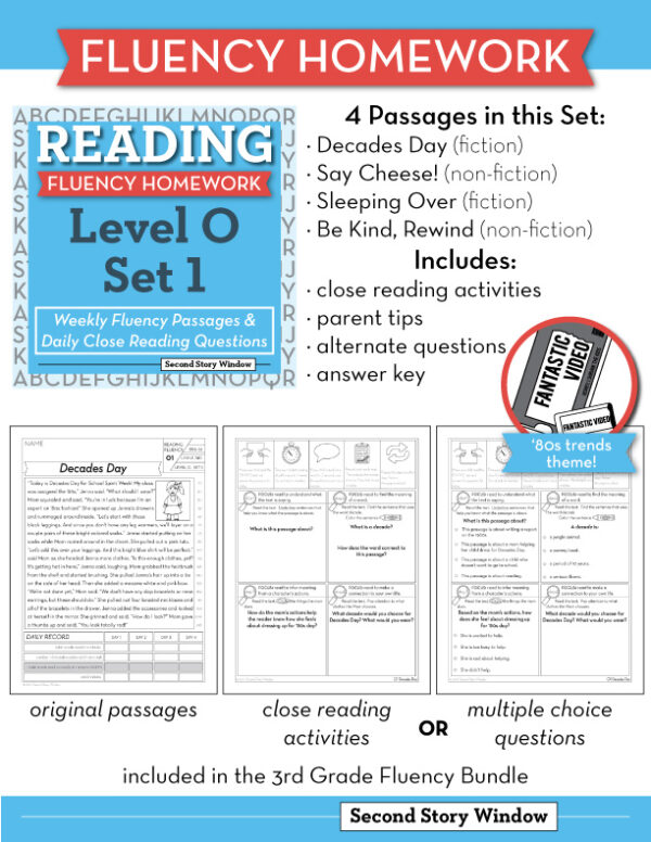 Reading Fluency Homework Level O Set 1 - Image 5
