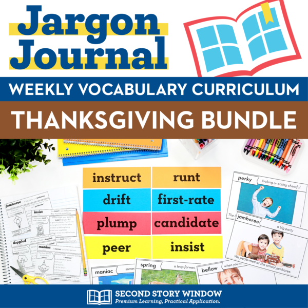 Thanksgiving Vocabulary Bundle | November Read Aloud Lessons and Activities