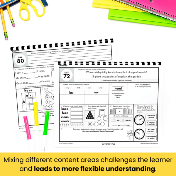 2nd Grade Morning Work Term 2 • Daily Math and ELA Spiral Review - Image 5