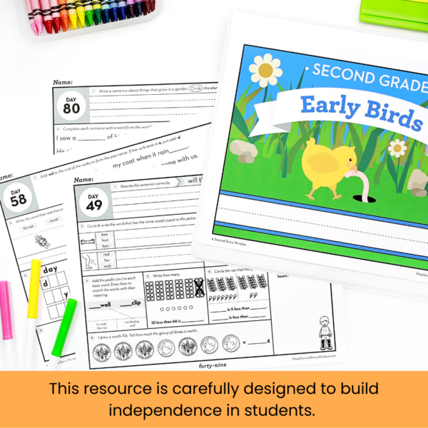 2nd Grade Morning Work Term 2 • Daily Math and ELA Spiral Review - Image 6