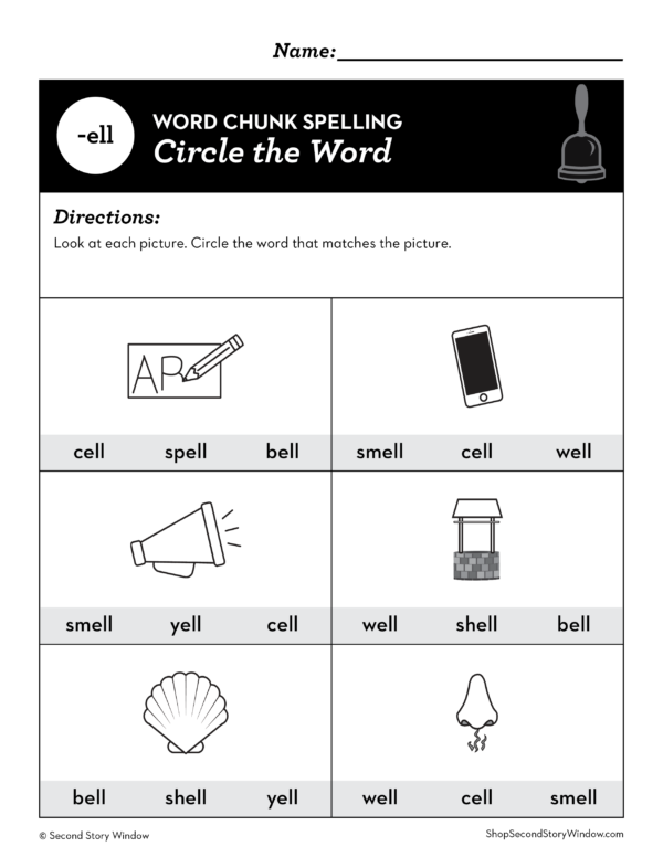 -Ell Word Family Worksheets No Prep Chunk Spelling Phonics Worksheets - Image 2