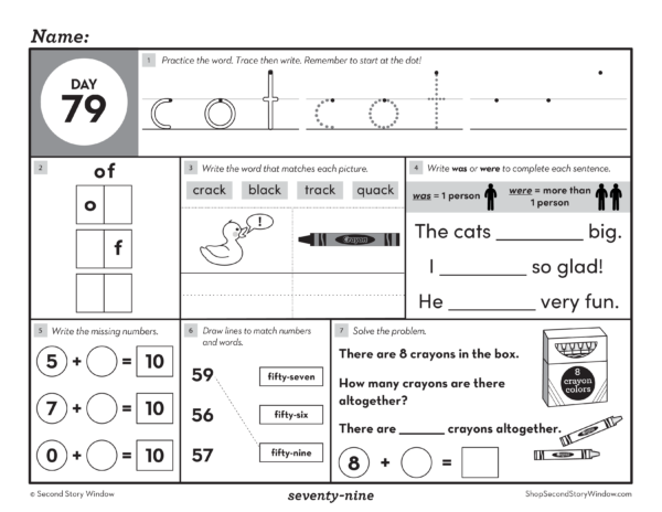 1st Grade Morning Work Term 2 • Daily Math and ELA Spiral Review - Image 4