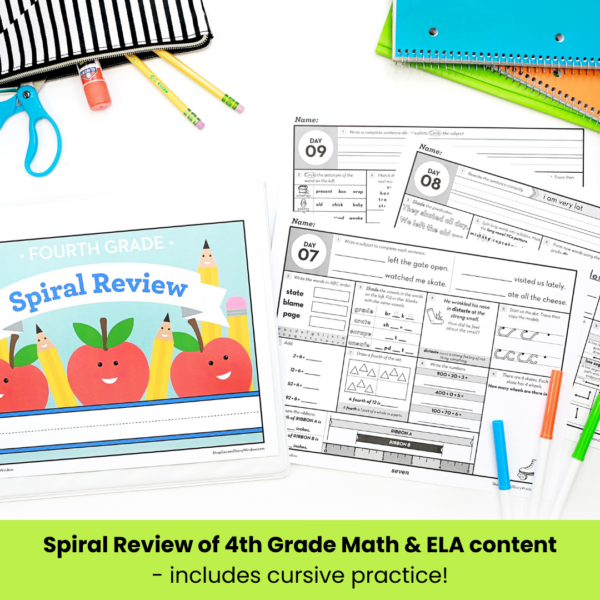 4th Grade Morning Work Term 2 • Fourth Grade Spiral Review + Google Classroom - Image 2