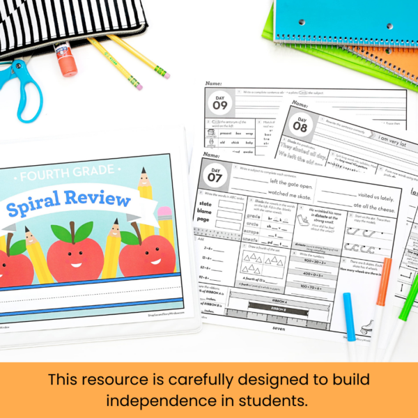 4th Grade Morning Work Term 2 • Fourth Grade Spiral Review + Google Classroom - Image 6