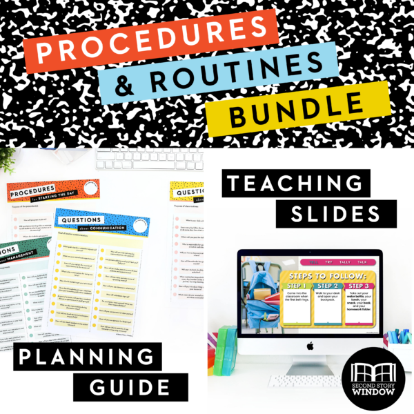 Classroom Procedures and Routines BUNDLE of Checklists, Planning Guide, Slides