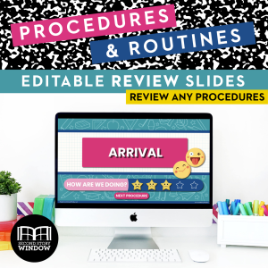 Classroom Procedures and Routines Editable Slides for REVIEWING Any Procedure