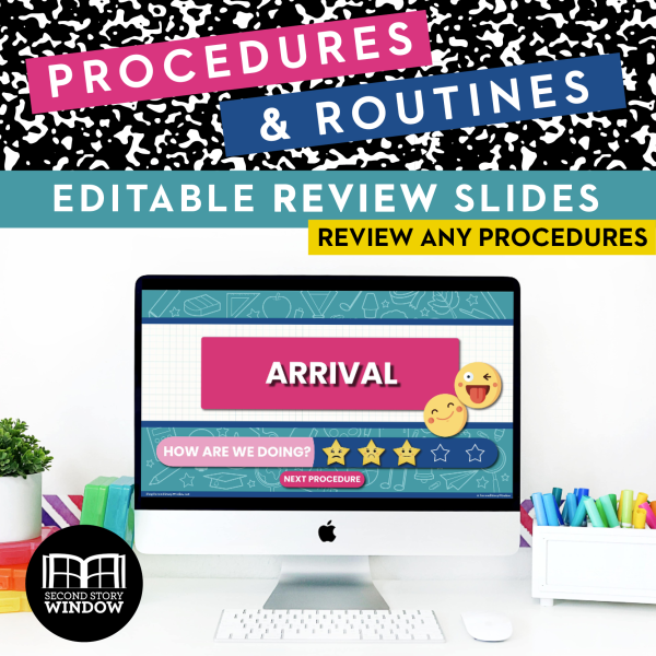 Classroom Procedures and Routines Editable Slides for REVIEWING Any Procedure