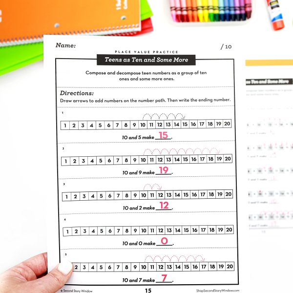 Place Value Worksheets for Teen Numbers with Place Value Tens and Ones (Set 2) - Image 5