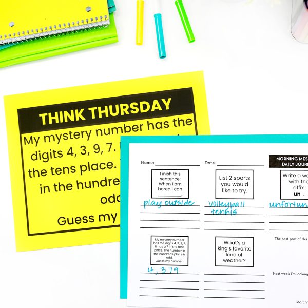 4th Grade November Morning Messages Google Slides and Printables for Morning Meeting - Image 5