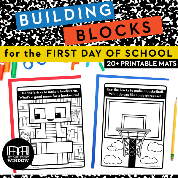 First Day of School Lego Activities Mats for Back to School