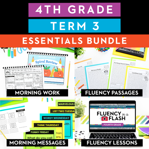 4th Grade | Term 3 Essentials: Morning Work, Morning Messages, Fluency Passages