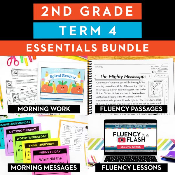 2nd Grade | Term 4 Essentials: Morning Work, Morning Messages, Fluency Passages