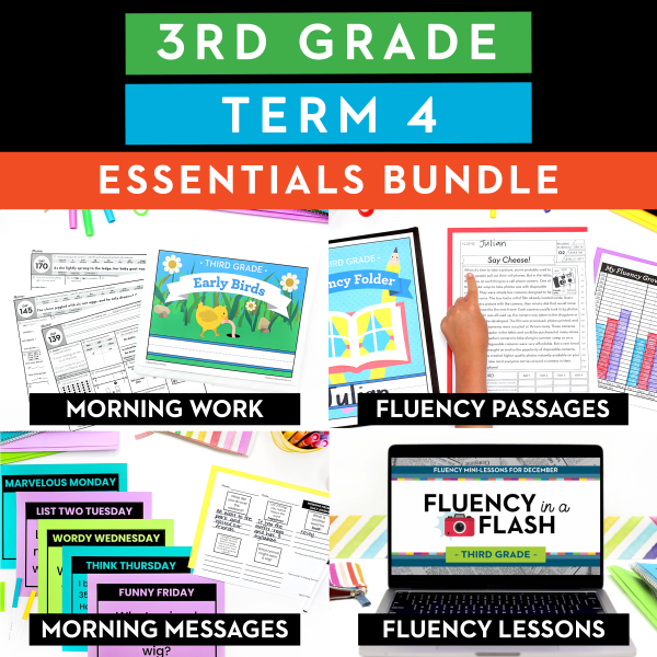 3rd Grade | Term 4 Essentials: Morning Work, Morning Messages, Fluency Passages