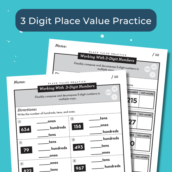 3 Digital Place Value Freebie